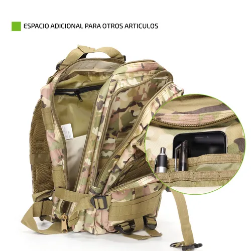 Mochila Tactica 45 Litros Camping Viaje Mujer Hombre Femmto - $ 49.999