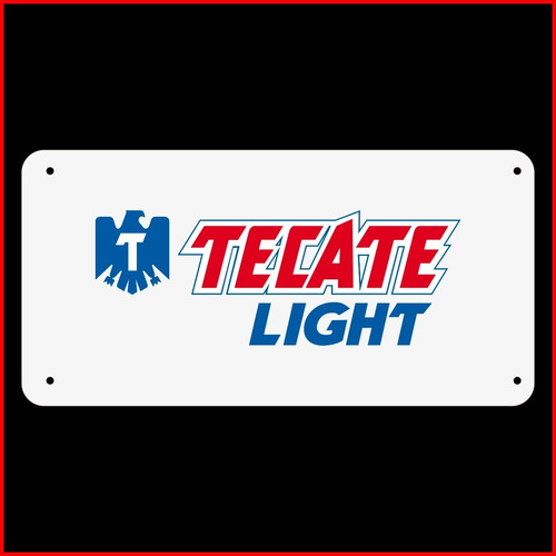 Letrero Anuncio Acrílico Logotipo Tecate Light 45x22.5cm