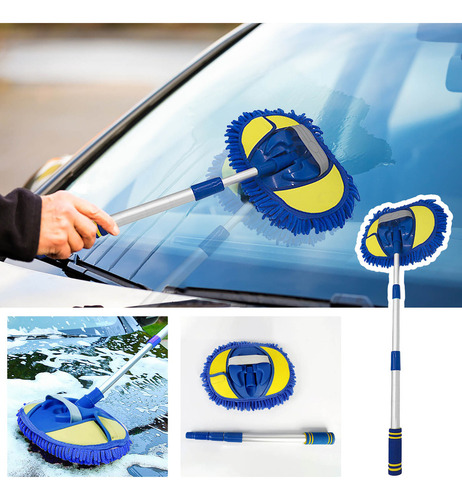 Fregona Telescópica Para Lavar Autos F Car 9504 Con Pelo Sua