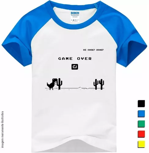 Camiseta Game sem internet Dinossauro