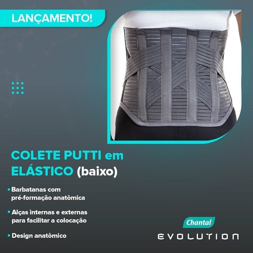 Imagem 10 de 10 de Colete Putti Baixo Em Elástico Lombossacra Evolution Chantal