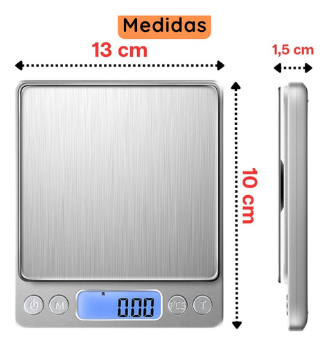 Mini Balança Digital De Cozinha Alta Precisão 0,1g Até 2000g
