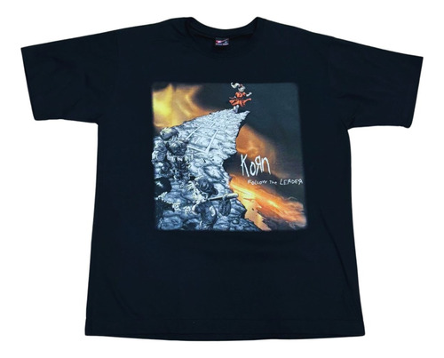 Camiseta Korn Follow The Leader Rock Metal 100% Algodão Silk