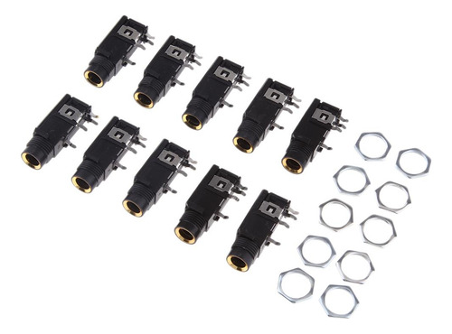 10x 1/4 '' 6.35mm Enchufe Para Amplificador