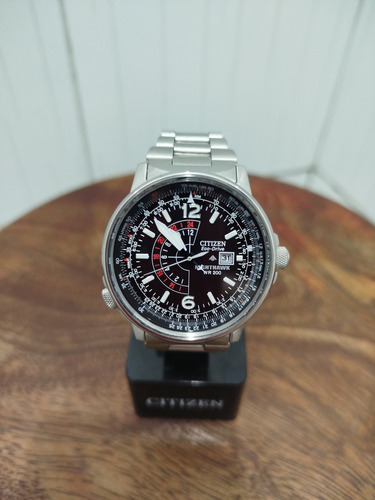 Relógio Citizen Eco Drive Aviador Nighthawk Bj7000-52a Top. Cinza Prateado Preto (Usado)