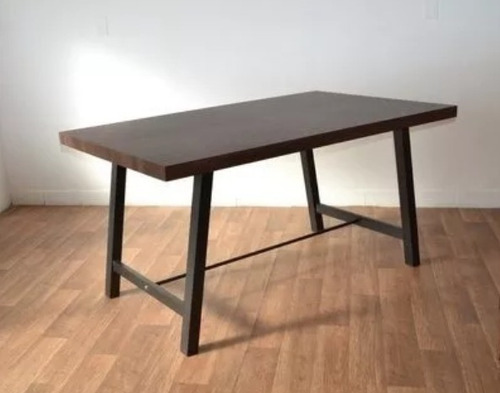 Imagen 5 de 10 de Mesa De Comedor Pixie Walnut 120x80cm Industrial + C