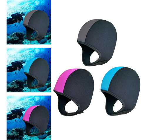 Gorro De Buceo, Gorro De Surf, Gorro De Neopreno Negro Gris