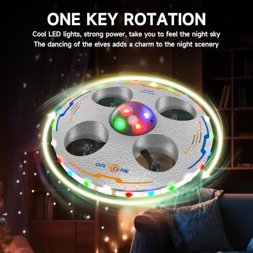 Dron Ufo Para Niños, Avión Rc Con Luces Y 2 Baterías
