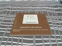 Comprar Manual - Capsula Technics P23 - Made In Japan - Sin Capsul
