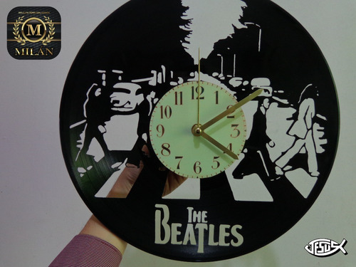 Reloj En Disco De Vinilo | Abbey Road, The Beatles