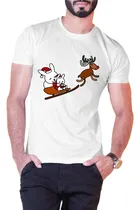 Comprar Playera Navidad Reno Trineo Conejo Christmas Regalos Nieve  