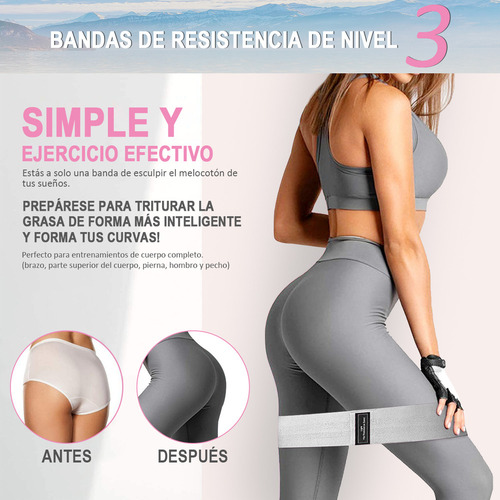 / Bandas Elásticas Para Ejercicio, 3 Niveles De Bandas De
