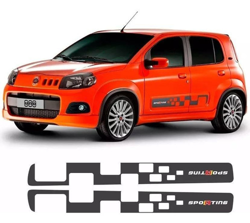 Kit Faixas/adesivos Fiat Uno Sporting 2011 2012 Cor Outro