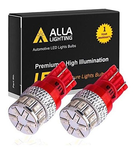 Alla De Iluminación 2pcs Super Brillante Rojo Puro W5w *****