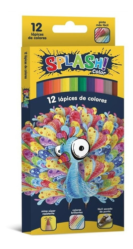 Lapices Splash Color Largos X 12 Colores