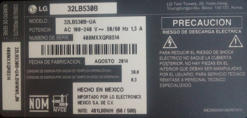 Base Patita Para Pantalla LG 32lb530b