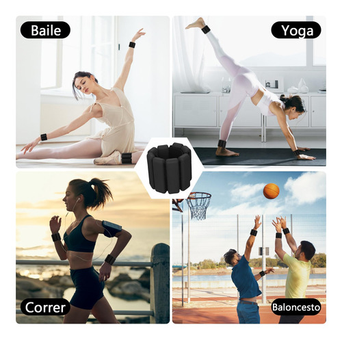 1kg Par Tobilleras Peso Muñequeras Pulsera Silicon Polainas