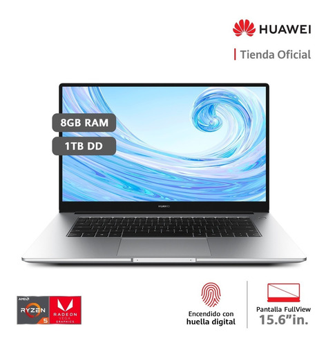 Laptop Huawei Matebook D15, Ssd256 Gb + 1tb Dd, 8gb Ram