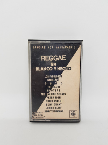 Cassette De Musica Reggae En Blanco Y Negro (1988)