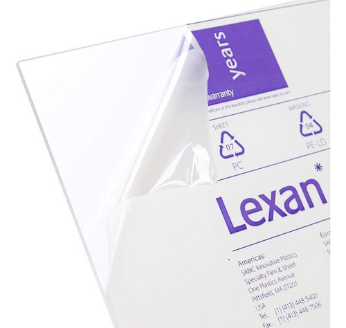 Sibe-r-plastics Supply - Hoja De Policarbonato Lexan Transpa