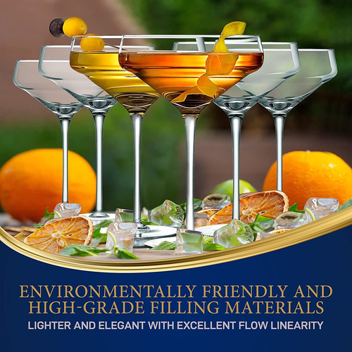 Copas De Martini 6 Juegos De Cristal Nutrichef Ncglmt68