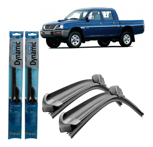 Juego Kit Escobillas Mitsubishi L200 1998 1999 2000 2001 