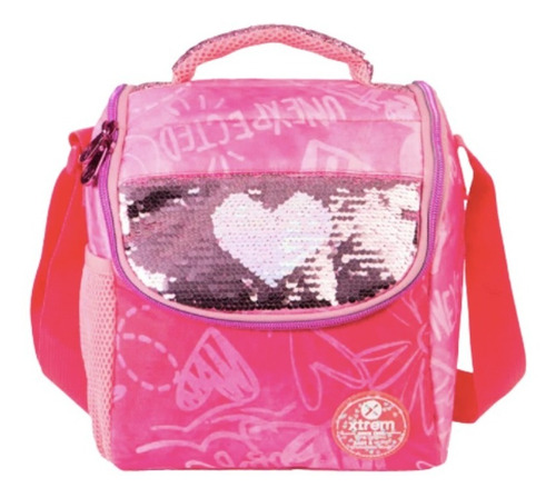 Lonchera Bolso Termico De Nena Xtrem Break Corazon Lentejuel