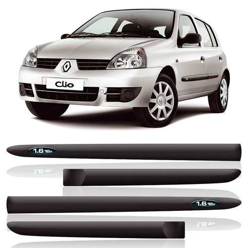 Kit Borrachão Lateral Clio 2000 A 2011 4p Com Plaqueta 1.6