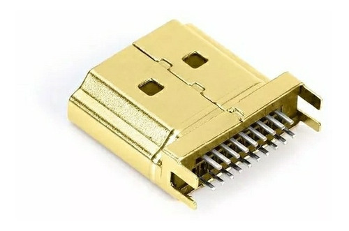 Plug Hdmi Macho Para Solda 19 Pinos 180° 2 Und.