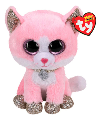 Ty Beanie Boos Fiona Gato Rosado Regular