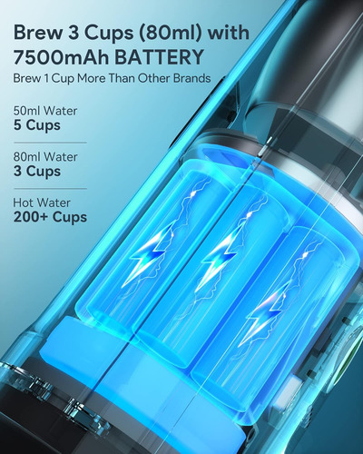 Outin Nano Cafetera Espresso Eléctrica Portátil Con 3-4 M...