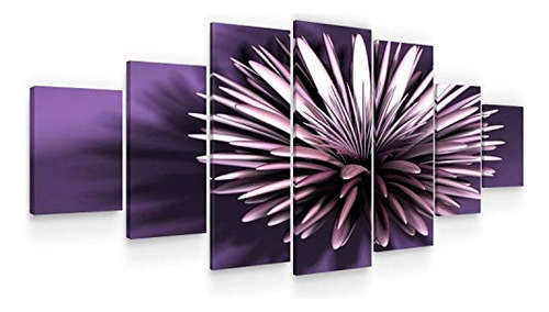 Startonight Enorme Lona Pared Arte Abstracto Púrpura Flor - 