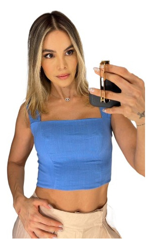 Crop Top Napoles En Chalis Hindu - Mantra - Nuevo