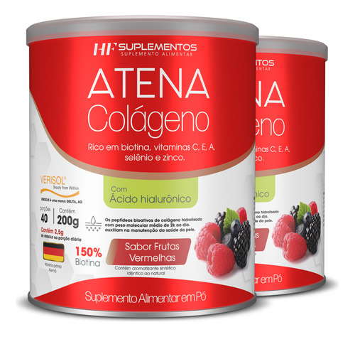Colágeno Atena Verisol+ácido Hialurônico Frutas Vermelhas