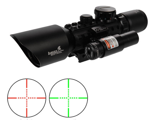 Mira 3-10x42 Laser Tactical Iluminación Verde/roja Xtmc C