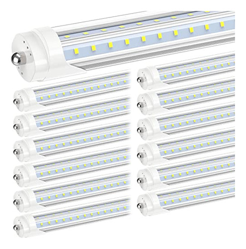 Tubo De Luz Led T8/t10/t12 De 8 Pies, Base De Enchufe Ã...