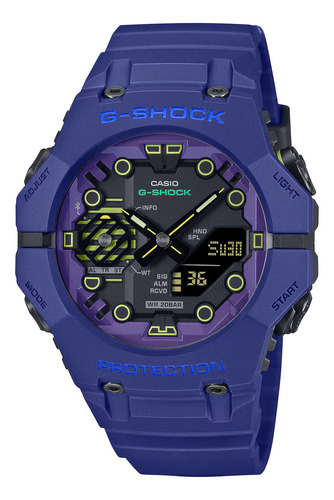 Reloj G-shock Ga-b001cbr-2a Carbono/resina Hombre Azul