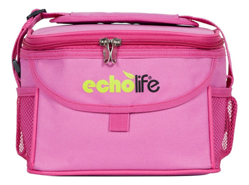 Bolsa Térmica Echolife Rosa 5 Litros Com Alça Ajustável