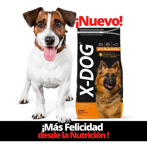 X Dog Adulto 25kg Croqueta Alimento Premium No Ganador Msi