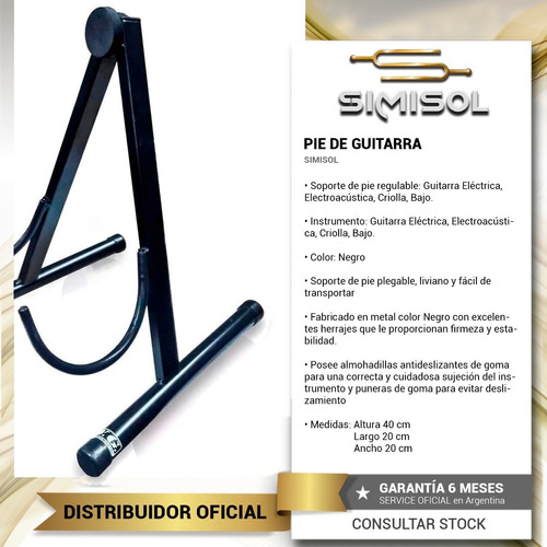 Soporte Pie Plegable Para Guitarra Criolla - Firme Y Seguro