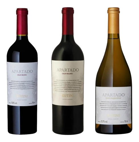 Rutini Apartado Gran Blend + Gran Malbec + Gran Chardonnay