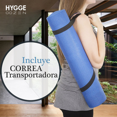 Imagen 5 de 10 de Mat Yoga Colchoneta Pilates Antideslizante Pvc 8mm + Correa