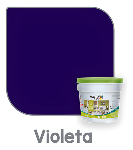 Pintura Vinílica Master Flat Int/exteror Master Coat 4l Violeta Mate