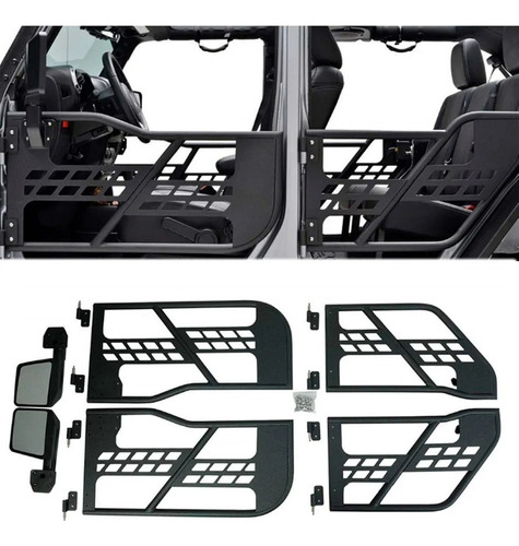 Puertas Tubulares + Espejos Jeep Wrangler Jk 2007-2018 Sport