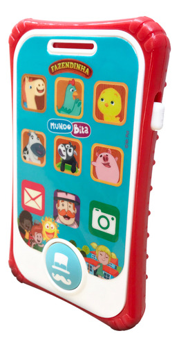 Brinquedo Infantil Celular Mundo Bita Sons Musicas E Animais Cor Vermelho