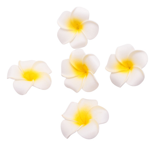Flores Hawaianas De Espuma Blancas, 100 Piezas