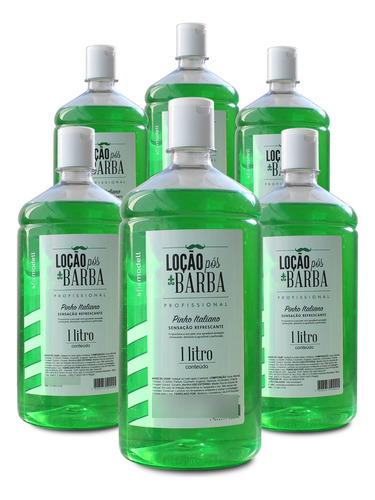 6 Un. Loção Pós Barba Fix Modell 1 Litro - Pinho Italiano