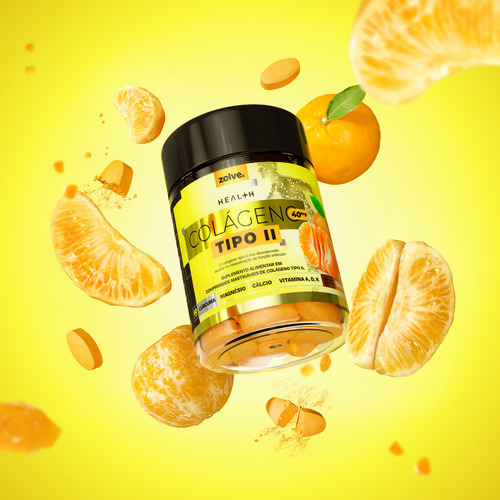 Colágeno Tipo 2 Uc-ii®, Vitamina C E Magnésio Tangerina