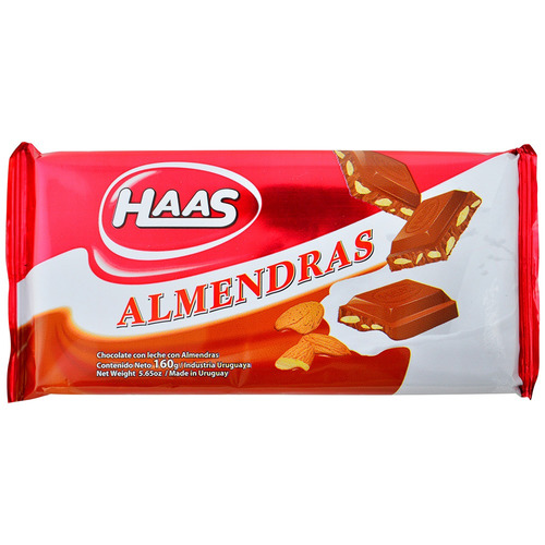 Hass Tableta Choco Con Almendras 160grs