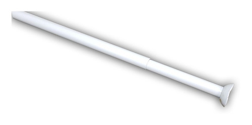 Barral Caño Cortina De Baño Aluminio Blanco Extensible 2mts